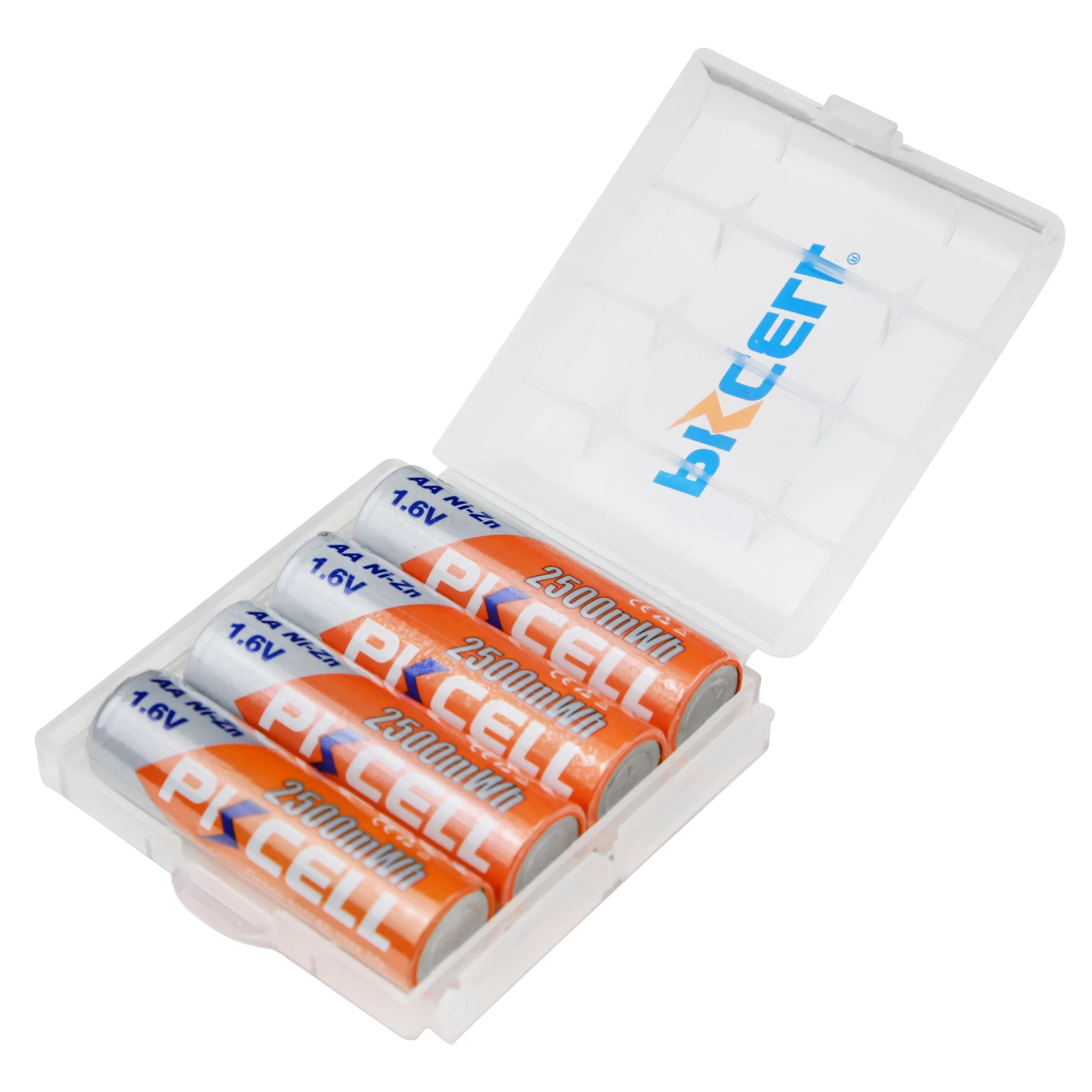 4 قطعة PKCELL Ni-Zn AA بطاريات قابلة للشحن AA 1.6 فولت 2500mWh NIZN بطارية 2A بطاريات مع 1 قطعة صندوق بطارية AA/AAA لمصباح يدوي