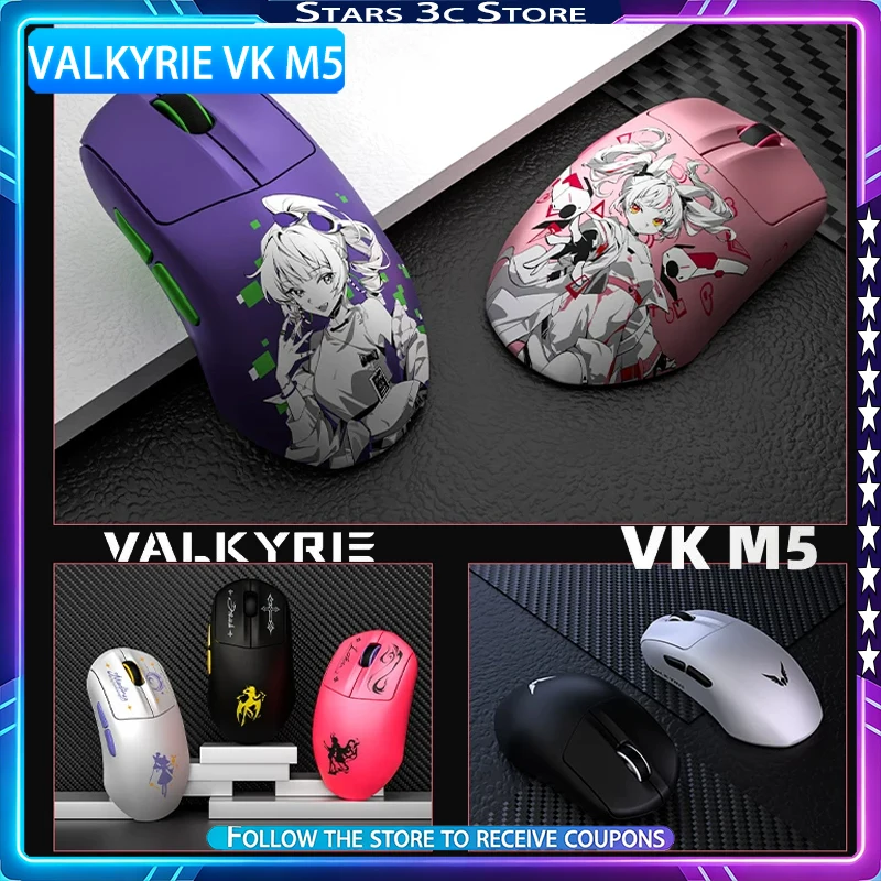 VALKYRIE VK M5 Series Wireless Mouse Pro Version with 8K Smart Display Charging Receiver Ergonomic Low Latency Gaming Mouse