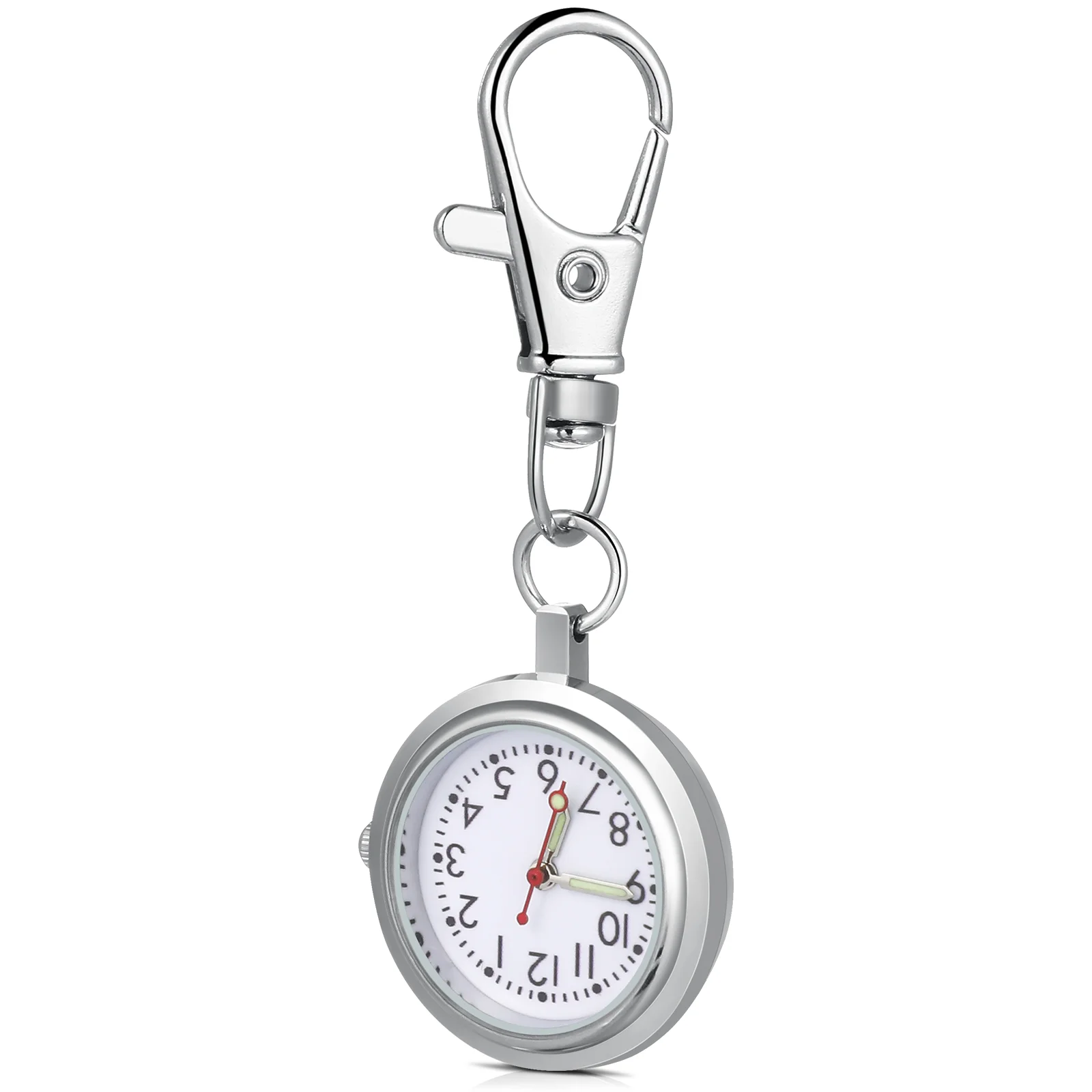 Nurse Table Keychain Watches Digital Clip-on Pocket Hanging Pendant Keychains for Men Mens Nursing Large Dial Nurses Portable