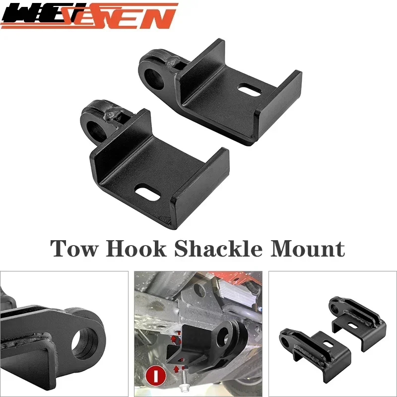 Tow Hook Shackle Mount Bracket Bolt-On Heavy-Duty Steel for 2009-2023 Toyota Tacoma Car Accessories