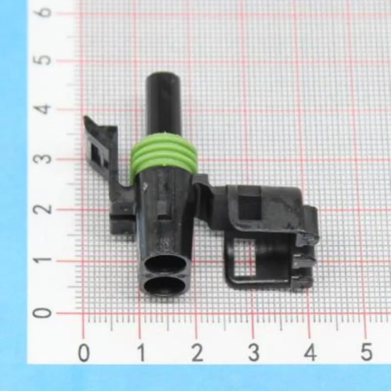 5PCS Original  Car connector 12015792 2 Way Black Weather Pack Tower Sealed Female Connector Assembly Max Current 20 amps