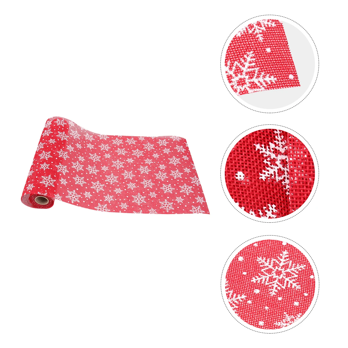 

Printed Tablecloth Christmas Runner Snowflake Xmas Modern Flash for Family Runners Mats Patterned