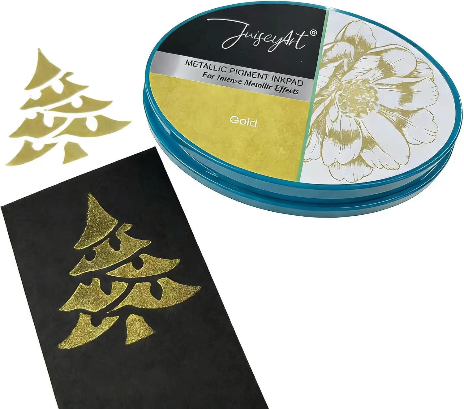 

Gold Metallic Pigment Ink Pad for Card Making, Scrapbooking, Paper Crafts