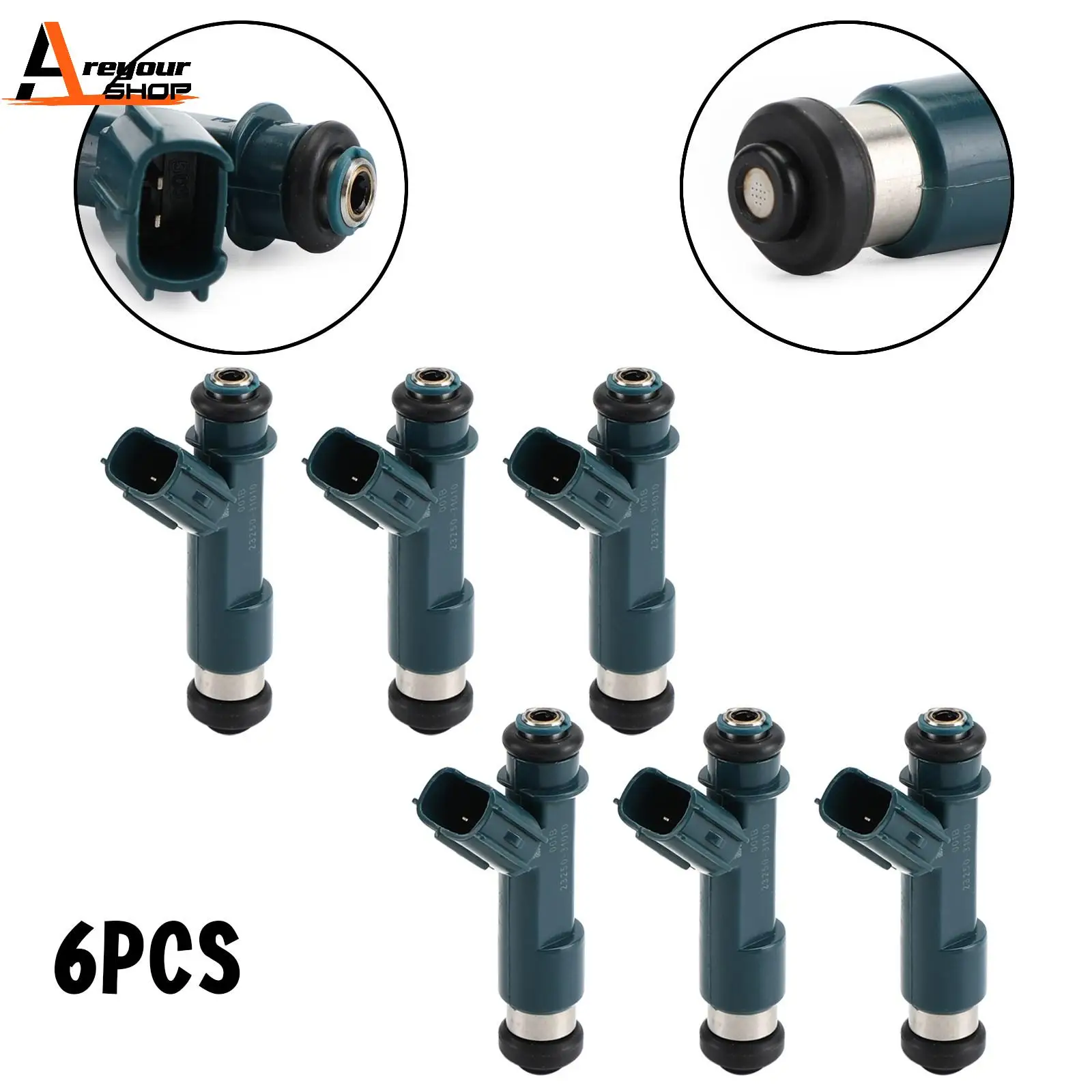 Areyourshop 6pcs Fuel Injectors fit For 4Runner Tacoma Tundra 4.0 V6 23250-0P030 23209-0P030 842-12305 Car Auto Parts