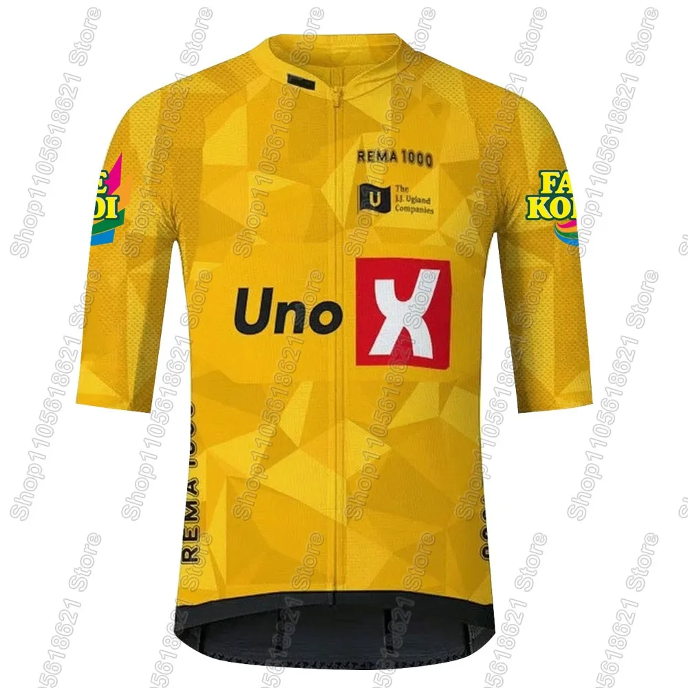 Uno X Spain Tour 2026 Team Cycling Jersey Set Summer Bicycle Clothing Road Bike Shirts Suit Bicycle Bib Shorts MTB Ropa Maillot