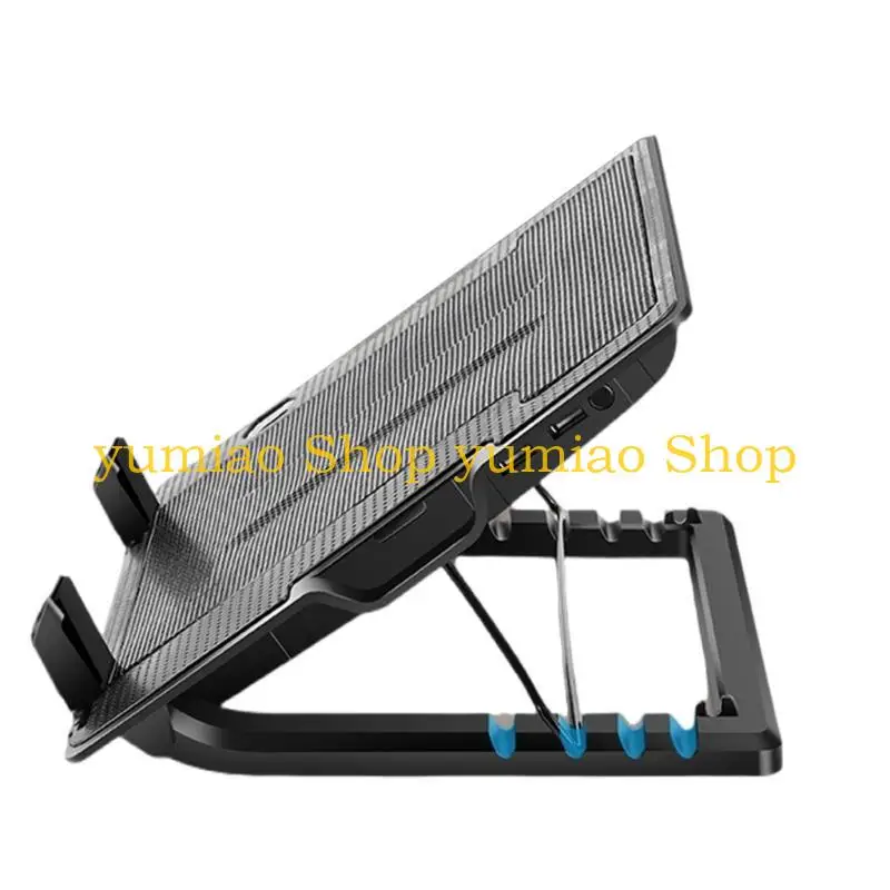 587B Laptop Cooling Stand Fan Adjustable Laptop Stand for Desk Laptop Cooling Pad with 2 Port USB Hub for 11-18'' Notebook