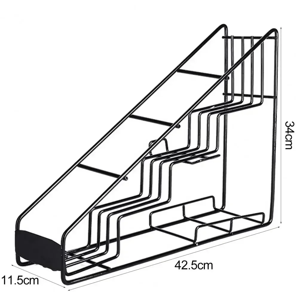رف تخزين القهوة المعدني ، كونترتوب 4 طبقات ، منظم زجاجة شراب البيرة والنبيذ ، حامل العرض ، حامل