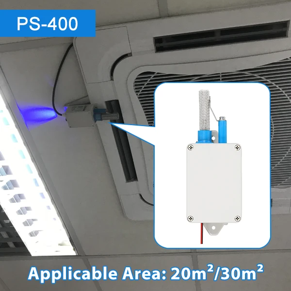 Bipolar ionization cold plasma ion generator in duct air purifier for school toilet central air conditioning system