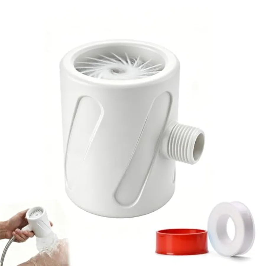 

Men's Handheld Shower Head with PTFE Thread Seal Tape High Pressure Coarse Hole Design, Anti-Clog, Long-Lasting Wear-Resistant,