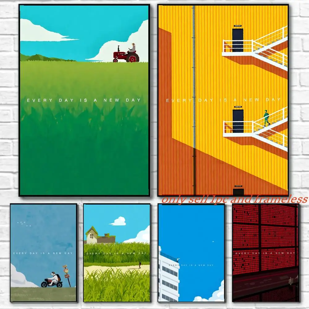 Cartoon Cure Beautiful Life Illustration-Art Poster Wall art poster paintings are suitable for clubs living rooms and bedroom