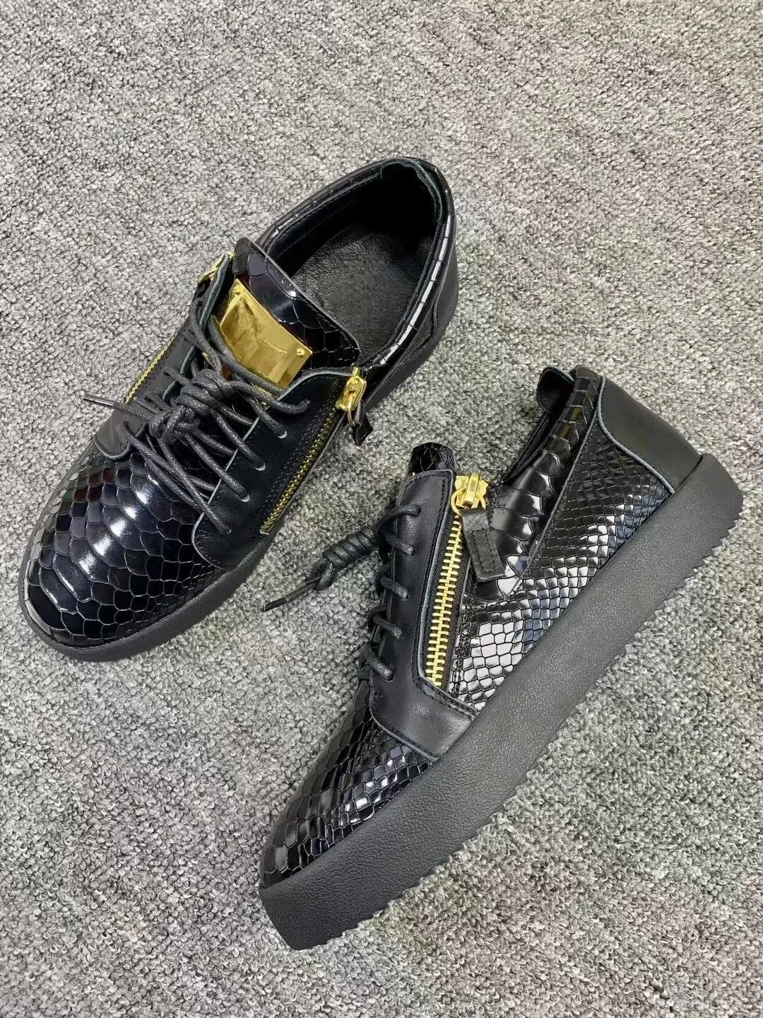 

New Fashion Casual Sneakers for Men Brand Designer Women Tennis shoes Luxury Real Leather GZ Loafers Sports shoes 35-48 G0137