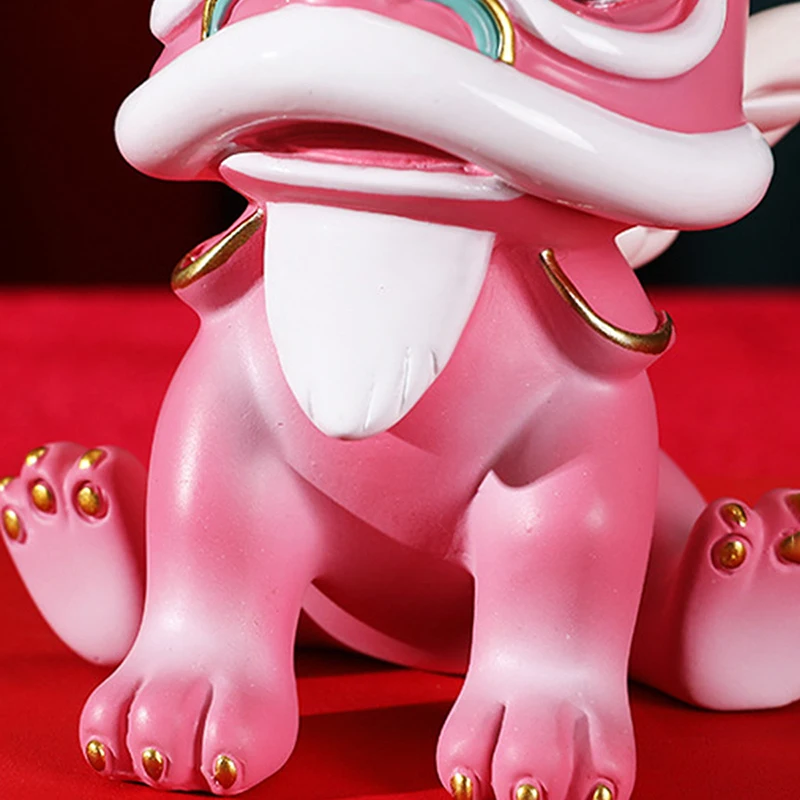 1 PCS Chinese Style Lucky Dancing Lion Model Mascot Ornament Home Tabletop Decoration Holiday New Year Gifts Bring Wealth Good