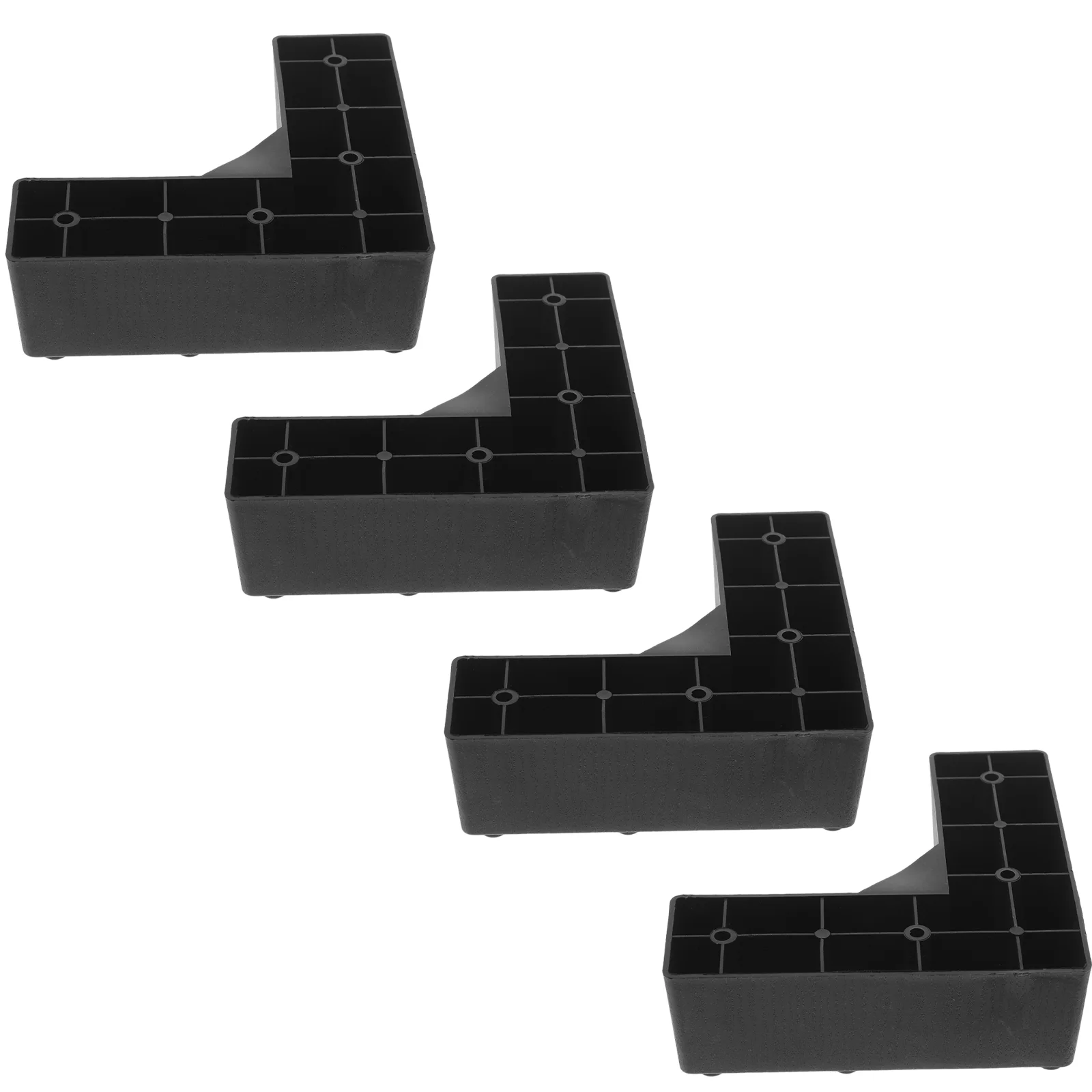 

4 Pcs Plastic Sofa Legs Chair Riser Furniture Bed Risers Couch Lifters Dorm Desk Raisers Adjustable Frame