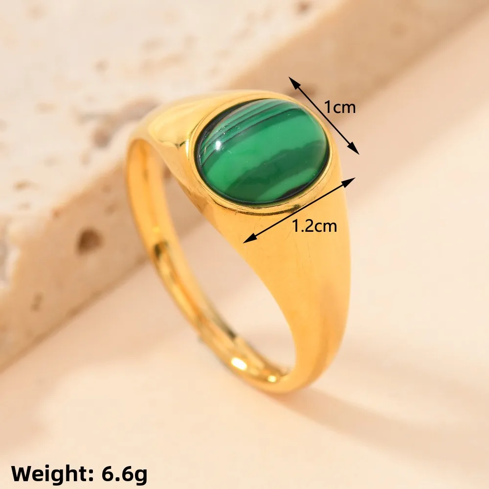   Faionable titanium stalen ring l steen gieten ovale aped roestvrijstalen sieraden Ele trouwring