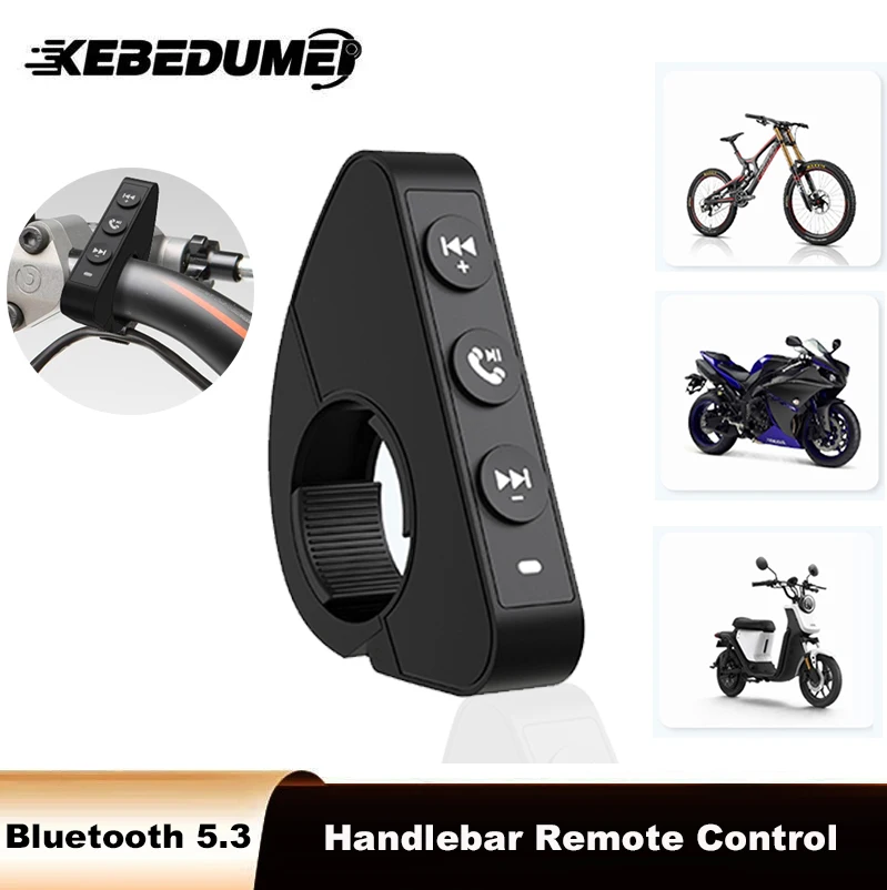 Handlebar Remote Control For Motorcycle Helmet Headset Earphone IP6 Bluetooth 5.3 Wireless Phone Controller For IPhone Android