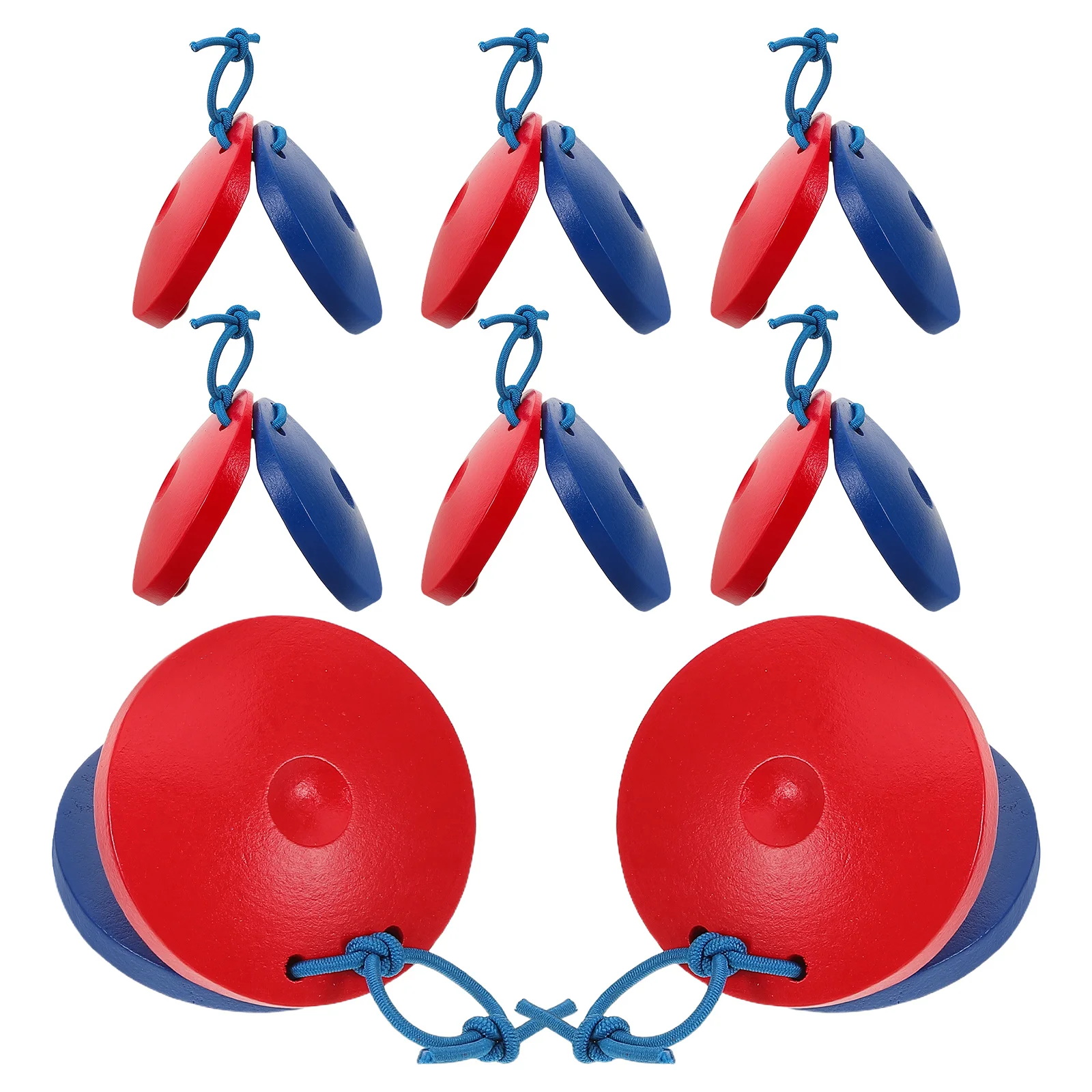 

8pcs Wooden Finger Castanets For Kids Children'S Rhythm Baby Musical Hand Clappers Preschool Percussion Instruments Toddler