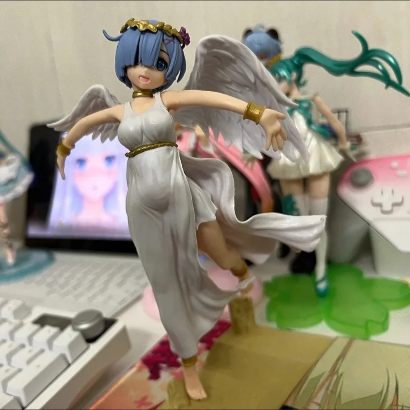 21 センチメートル新アニメフィギュア再: ゼロから別の世界での生活スーパーゴーストエンジェルレム模型玩具 Pvc コレクションデスクトップ装飾品