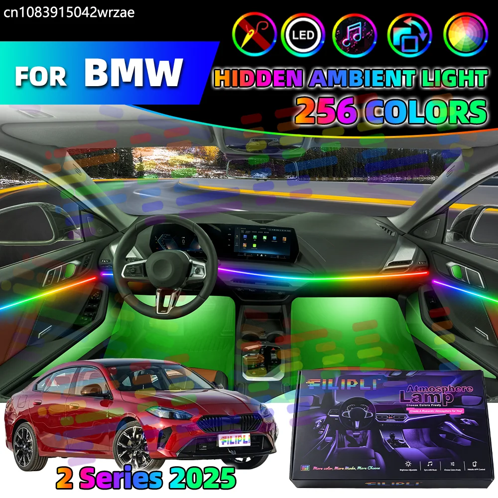 

For BMW 2 series G42 G43 G87 F74 U06 Ambient Lights Strips Breathing Strip Light Kit App Control Auto Decorative Lamp Symphony A
