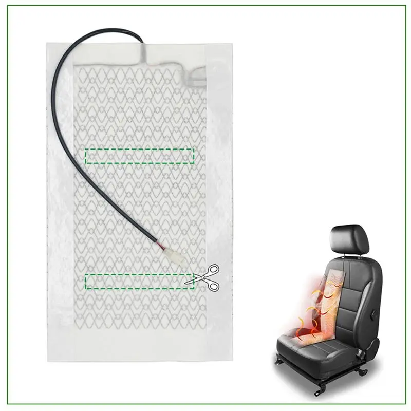 Portable Universal Built-In Car Seat Heater Kit Fit 2 Seats With 12V Carbon Fiber Heating Pads 3 Levels Control Switch System