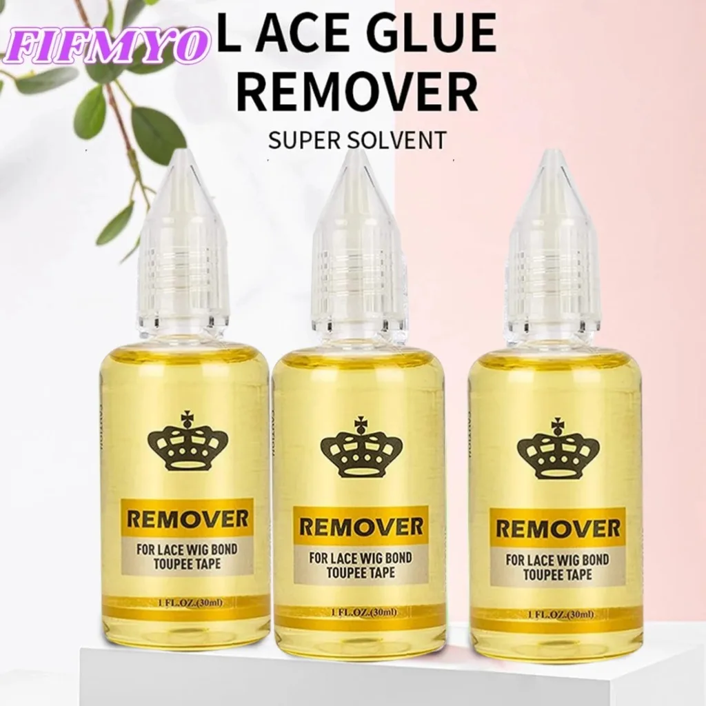 Removedor de pegamento para peluca, solvente adhesivo para extensiones de cabello para cinta de peluquín frontal de encaje, eliminación de residuos, removedor de pegamento frontal de encaje