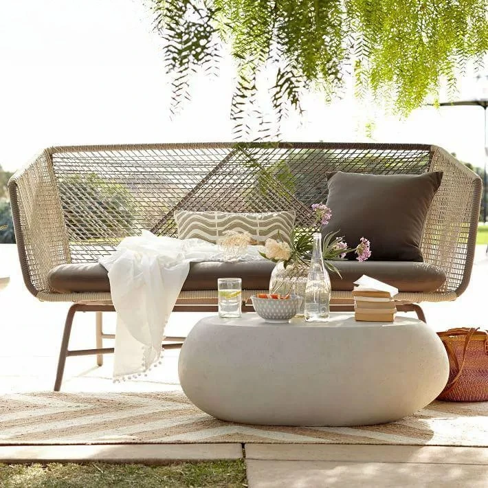 Nordic outdoor rattan sofa living room five-piece designer rattan chair removable and washable leisure balcony rattan sofa combi