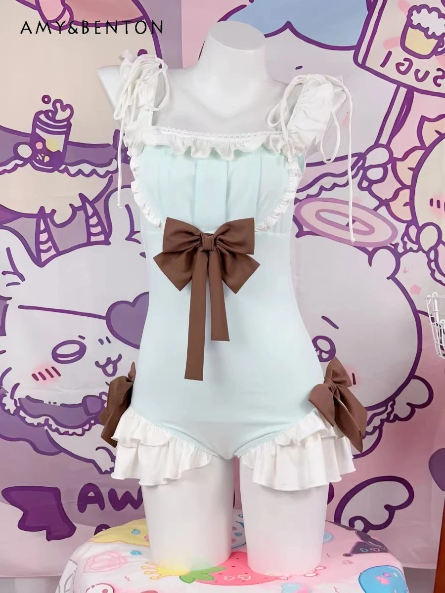 lolita-style-bow-cute-triangular-swimsuit-women-japanese-sweet-girl-slim-sexy-splicing-color-one-piece-swimsuit-summer-swimwear