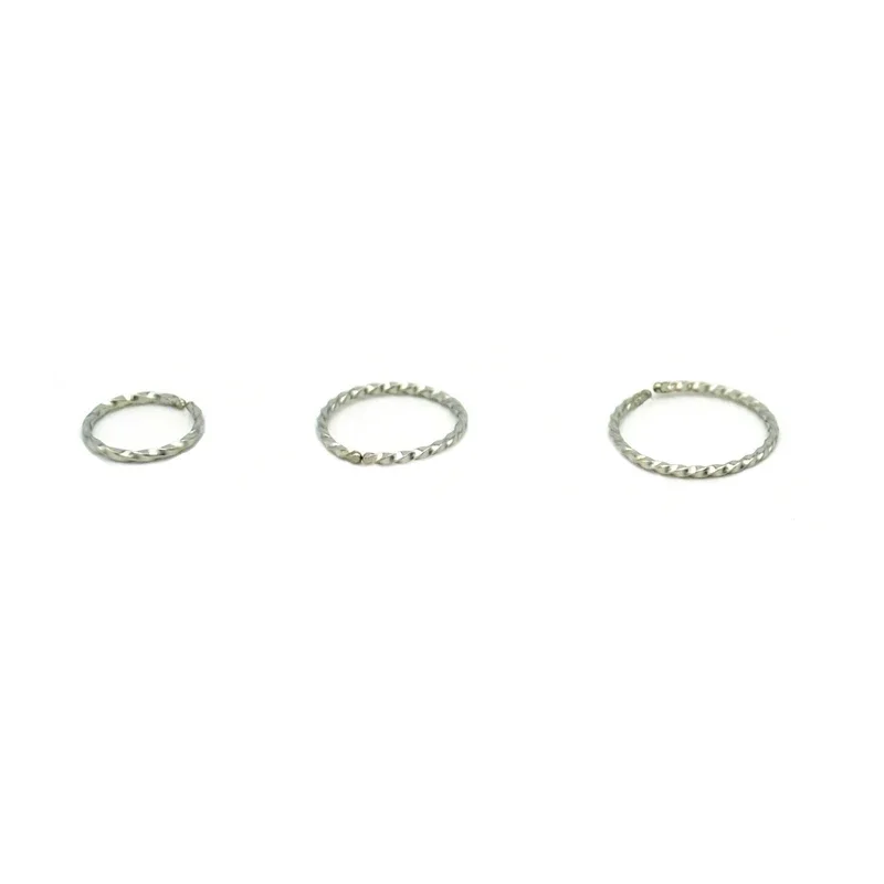 Twisted Hoop Nose Ring 20G 6mm 8mm 10mm Ear Earring Rings Popular Body Piercing Jewelry Steel Bendable Septum