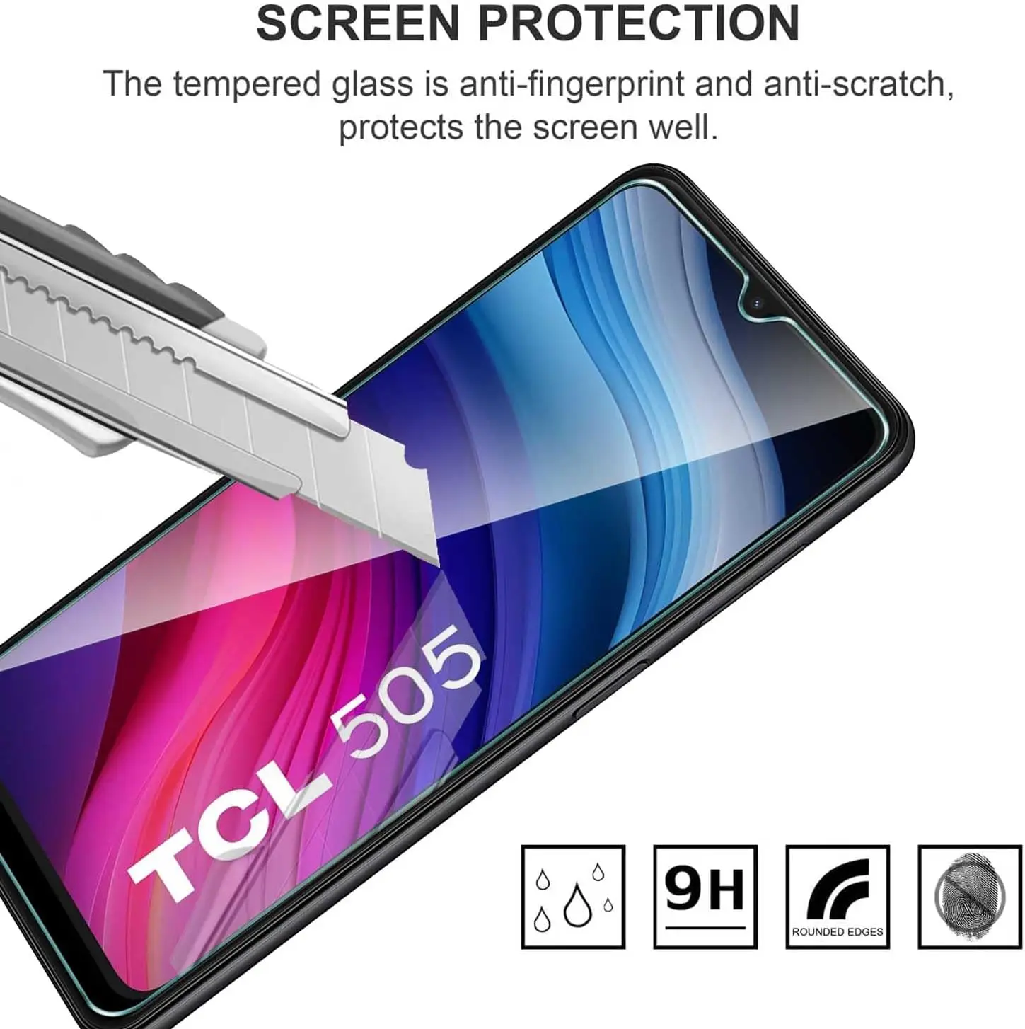 For TCL 505 Screen Protector Glass Film 100D Tempered Glass Film