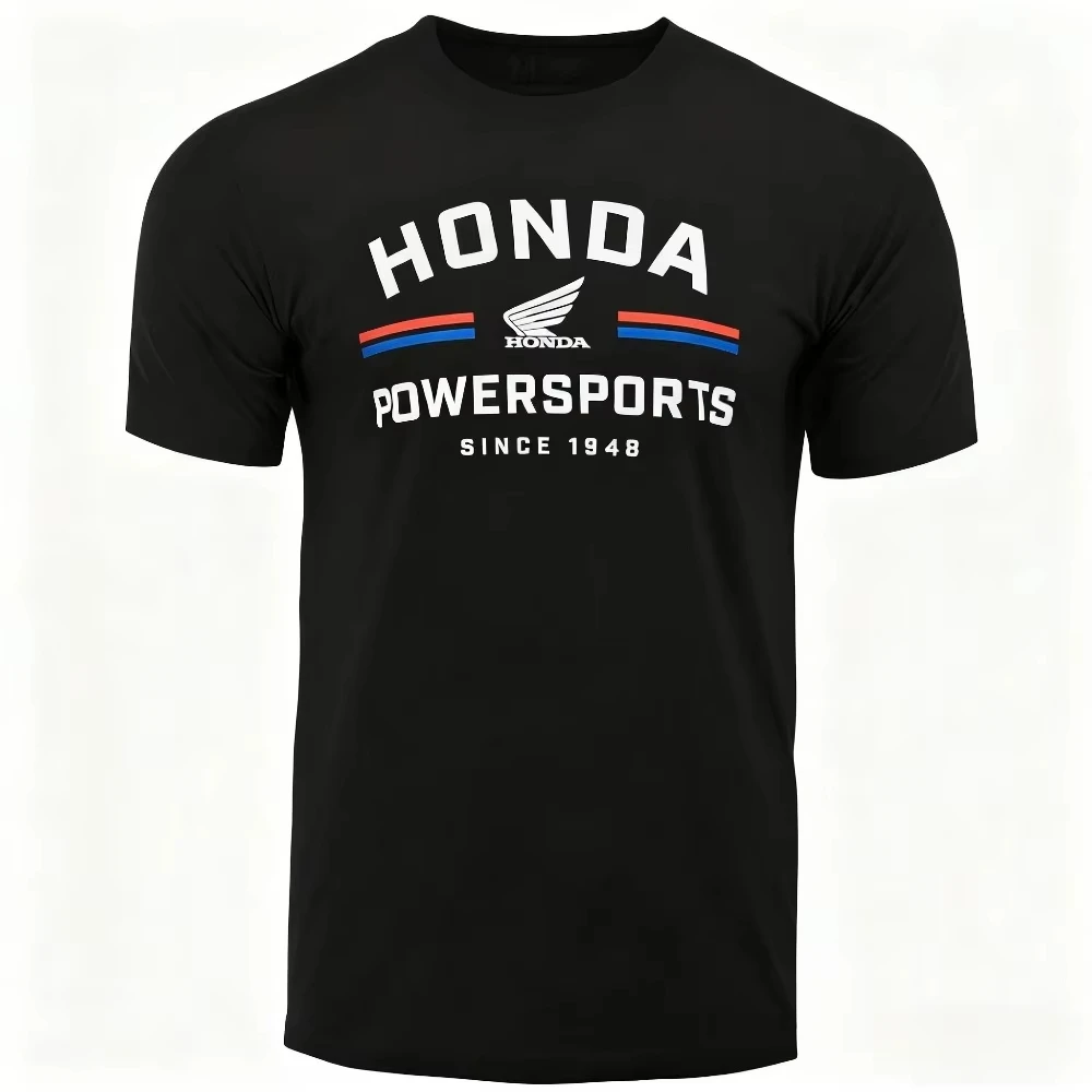 

Honda Trendy Hot Items Men's and Women's T-shirt Summer Retro Tee Honda Classic Powersports Spring Autumn Motorcycle Cycling Top