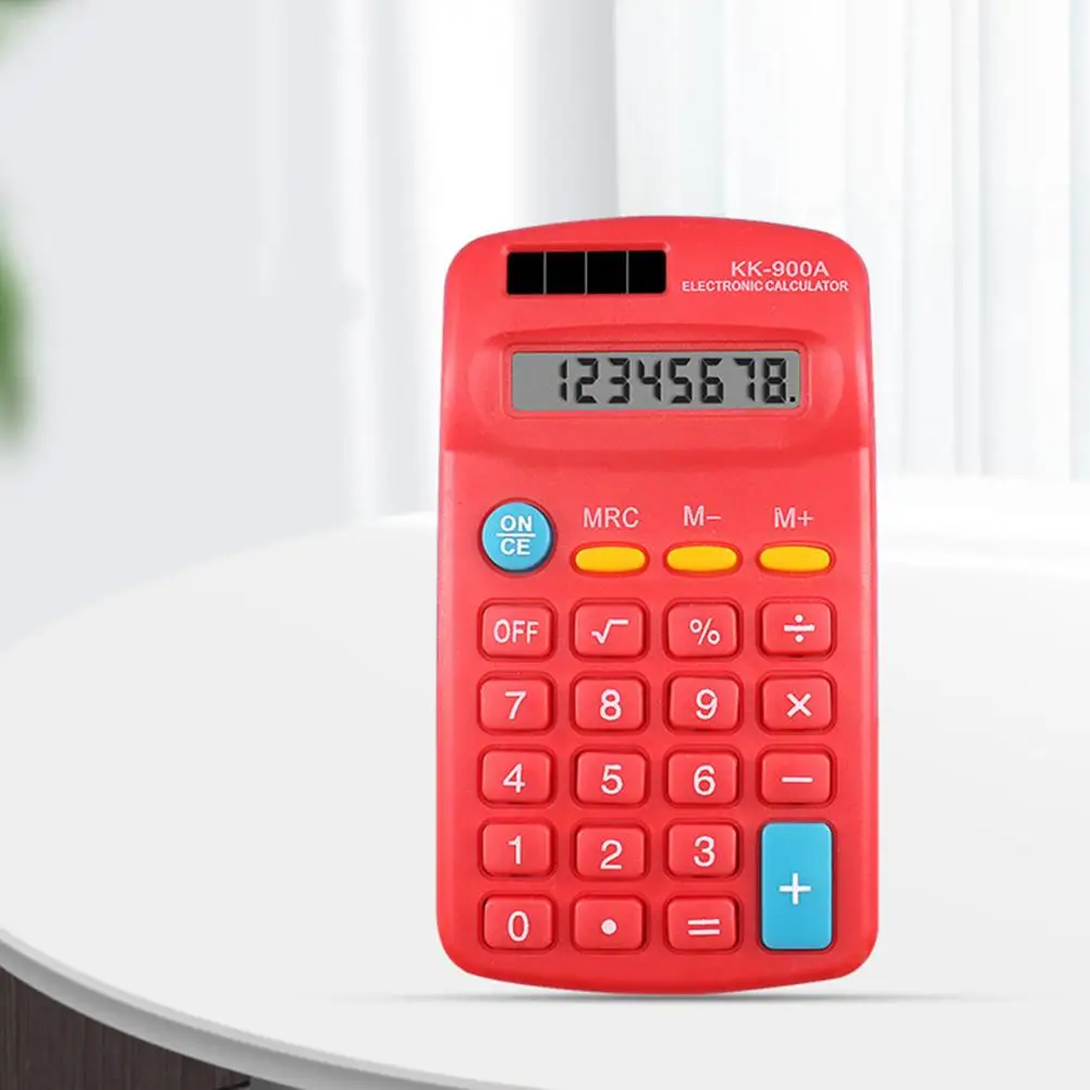 Mini calculatrice de poche à 8 chiffres, grand écran LED, gros bouton, calculatrice pour étudiants