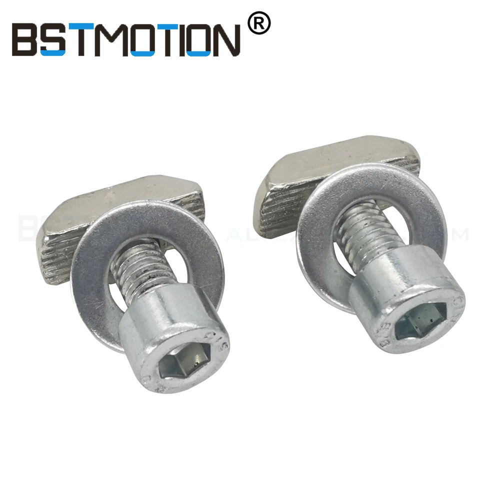 4545 6060 8080 Aluminum Profile Connector M6 M8 Flange Nut M8X16 M8X20 Hex Bolt M6X16 T Bolt Screw Sqaure Sliding Bracket Corner