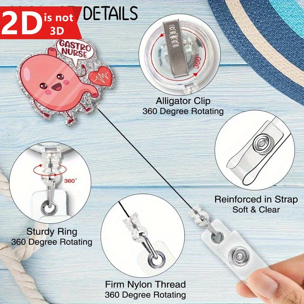 مشبك شارة وامض ثنائي الأبعاد لمحترفي الرعاية الصحية. الهدية الطبية المثالية.