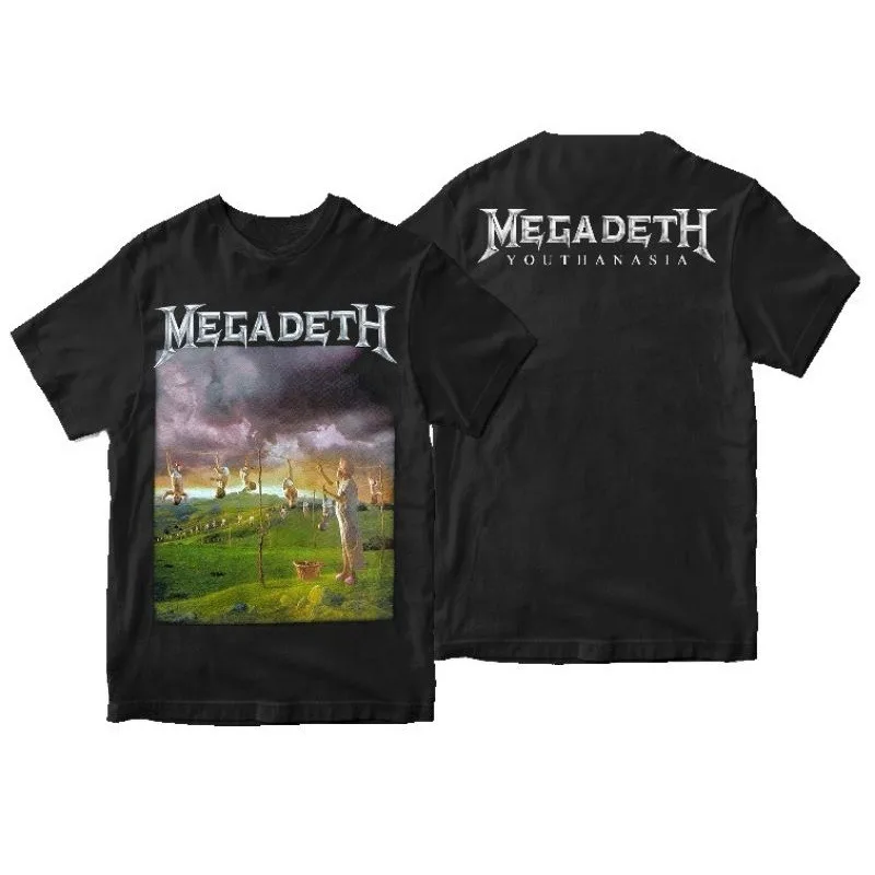 

Летняя икона Футболка премиум-класса HALLOWWED Iron HALLOWWED Icon Maiden Футболка в стиле хэви-метал Металлическая футболка большого размера Megadeth