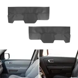 Black For Honda Pilot 2009 2010 2011 2012 2013 2014 2015 2pcs Front Door Armrest Panel Leather Cover Interior Accessories Trim