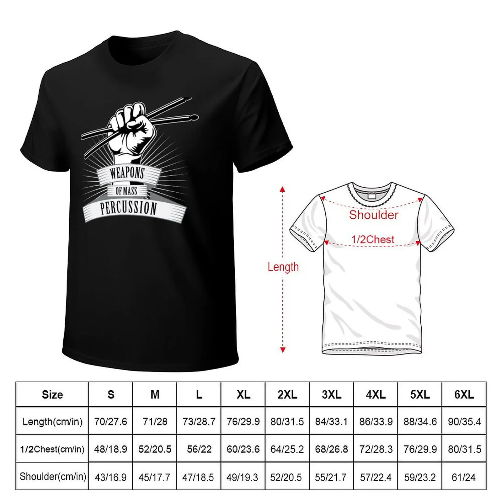 Weapons of Mass Percussion T-Shirt Plus Size Loose Short Sleeve Top