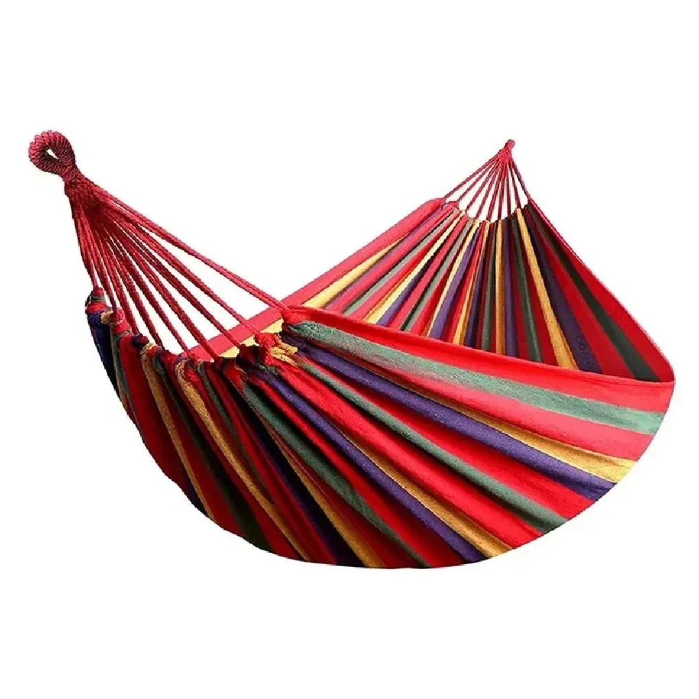 2025 Outdoor Canvas Hammock Camping Swing Hammock with Tree Ropes Load-bearing Up to 200kg for Garden Patio Backyard