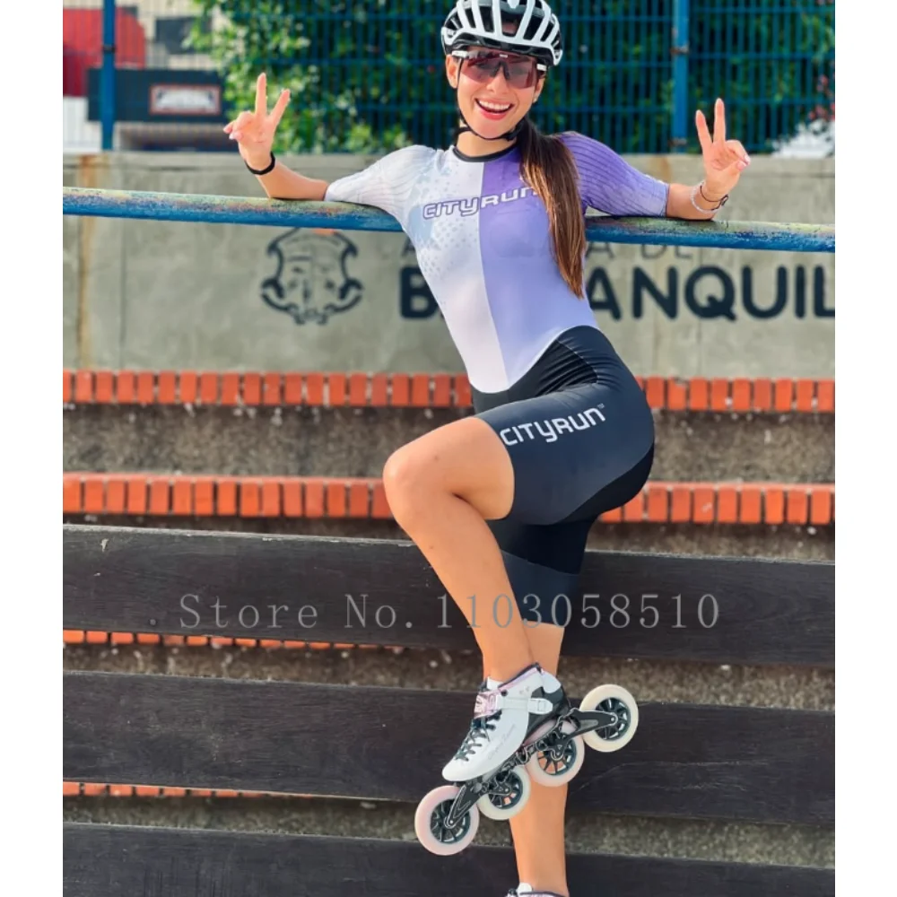 Women Speed Skating Skates Suit Triathlon Speed Inline Roller Skate Monkey Skinsuit Comfortable Fast Skating 2025