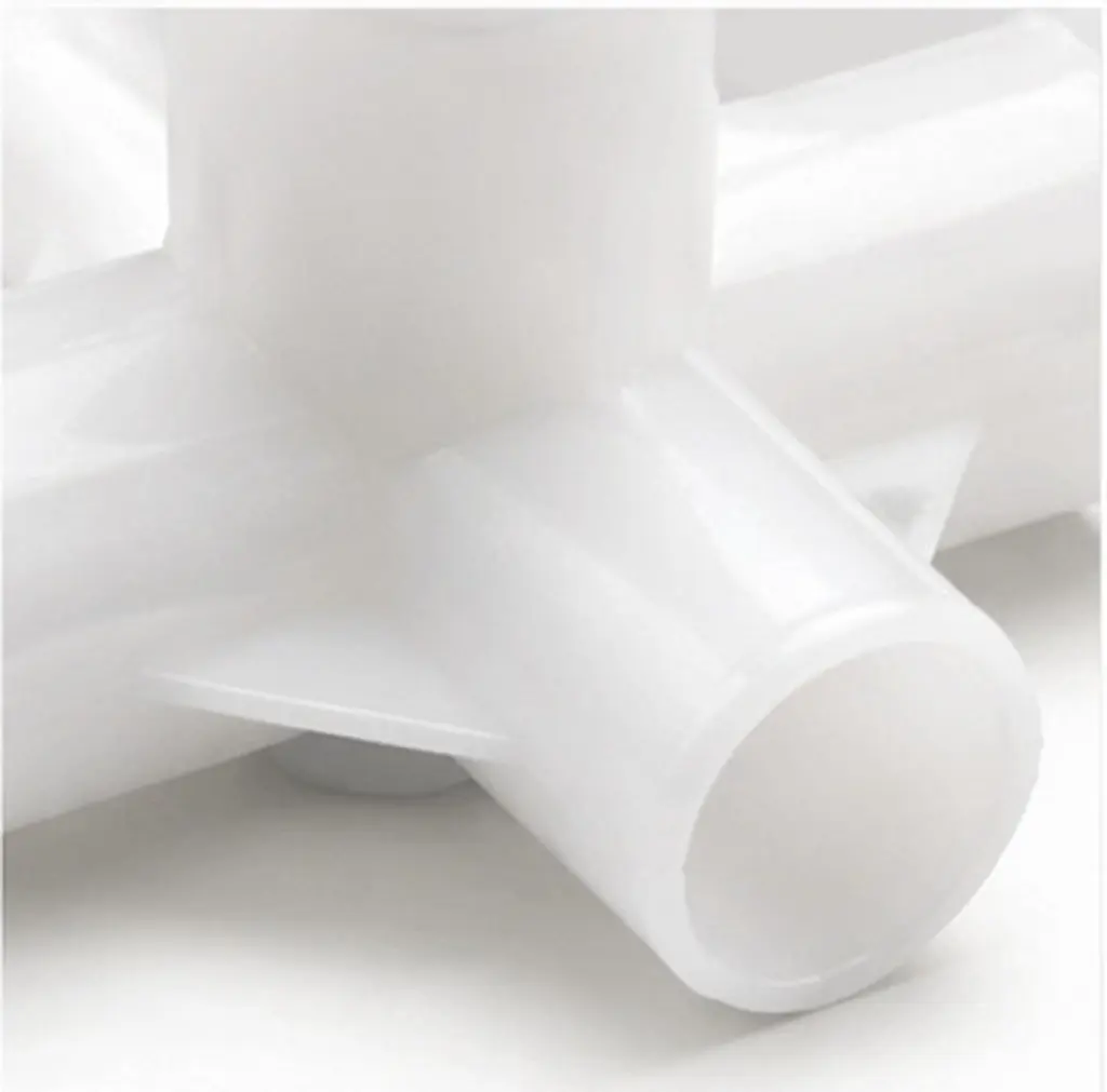 10Pcs Wardrobe Plastic Connectors Heavy Duty Four Way Coupling Closet Rod Joint 22Mm Inner Diameter Fabric Rack Organizer