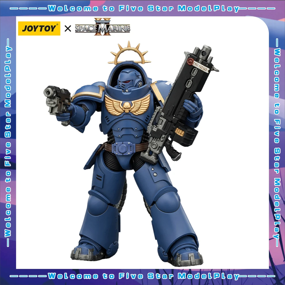 

【FS】JOYTOY Warhammer 40K Scale 1/18 Action Figures Game Edition Ultramarines Heavy Intercessor Model Toys Gifts