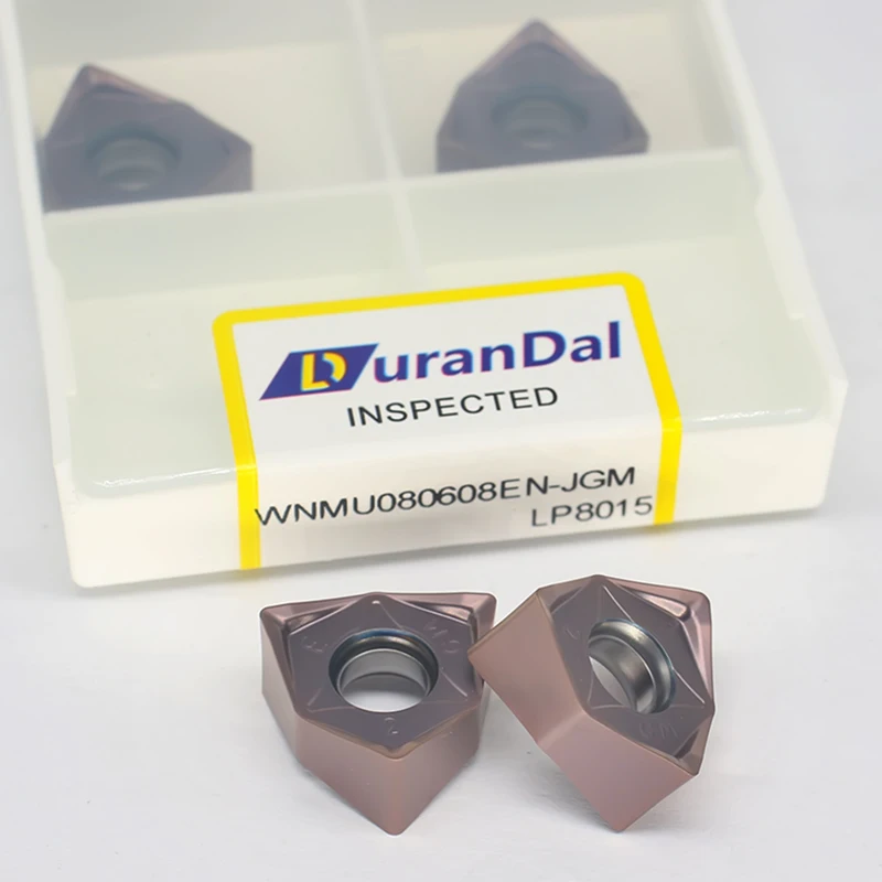 ألواح من الكربيد WNMU080608 ، قاطعة سداسية الوجهين ، زاوية يمنى 90 درجة ، قاطعة طحن تغذية سريعة ، 10 ، WNMU080608