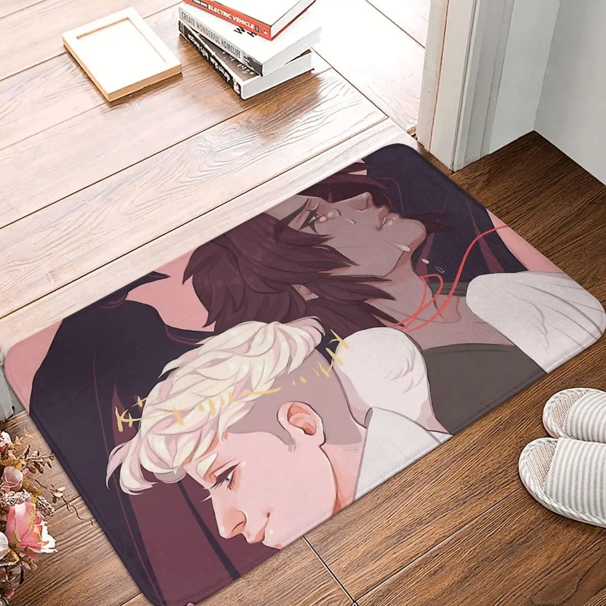 RyoKira Non-slip Doormat Living Room MatDevilman Crybaby Balcony Carpet Entrance Door Rug Indoor Decor