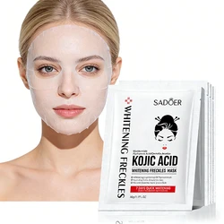5pcs SADOER Kojic Acid Face Mask Moisturizing Brightening Hydrating Facial Masks Face Sheet Masks Beauty Face Skin Care Products