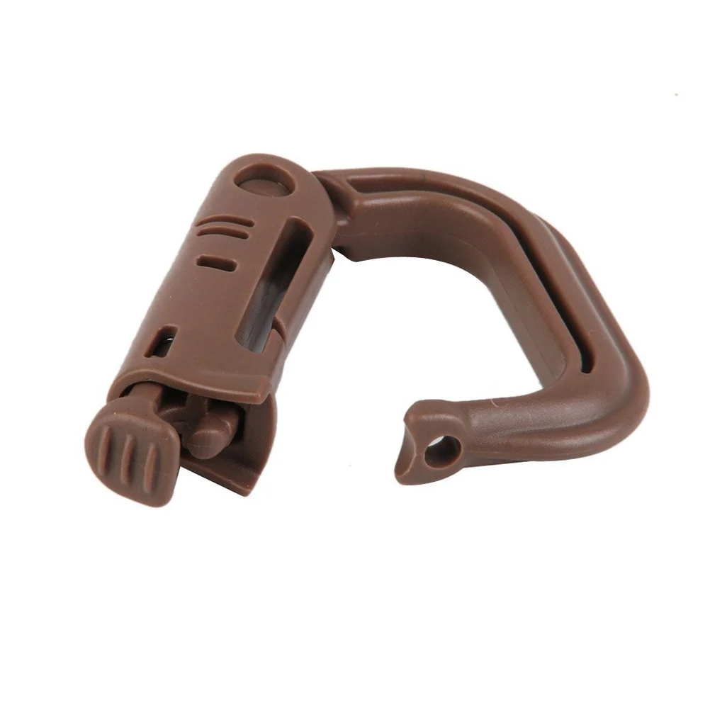 

10Pcs D Ring Buckle Locking for 1 Inch Webbing Tan Lightweight High Strength Detent Latch Snap Closure Camping Hiking Tactical