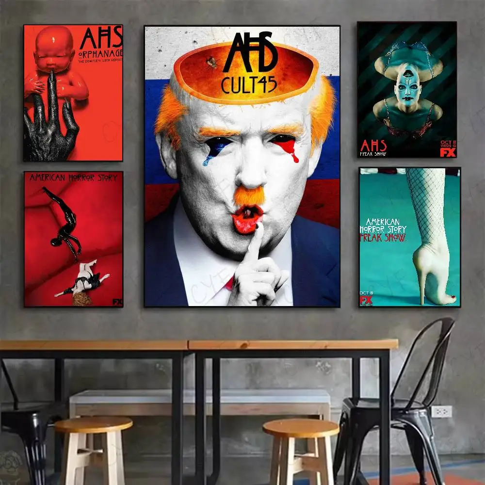 American H-Horror Story TV Show AHS Poster 	 High Quality Wall Art for Home Office Bedroom Living Room Hallway Bar Perfect Gift