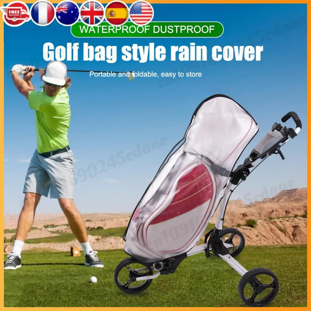 

PVC Golf Bag Rain Cover Transparent Dustproof Golf Bag Protector Waterproof Golf Trolley Rain Bag