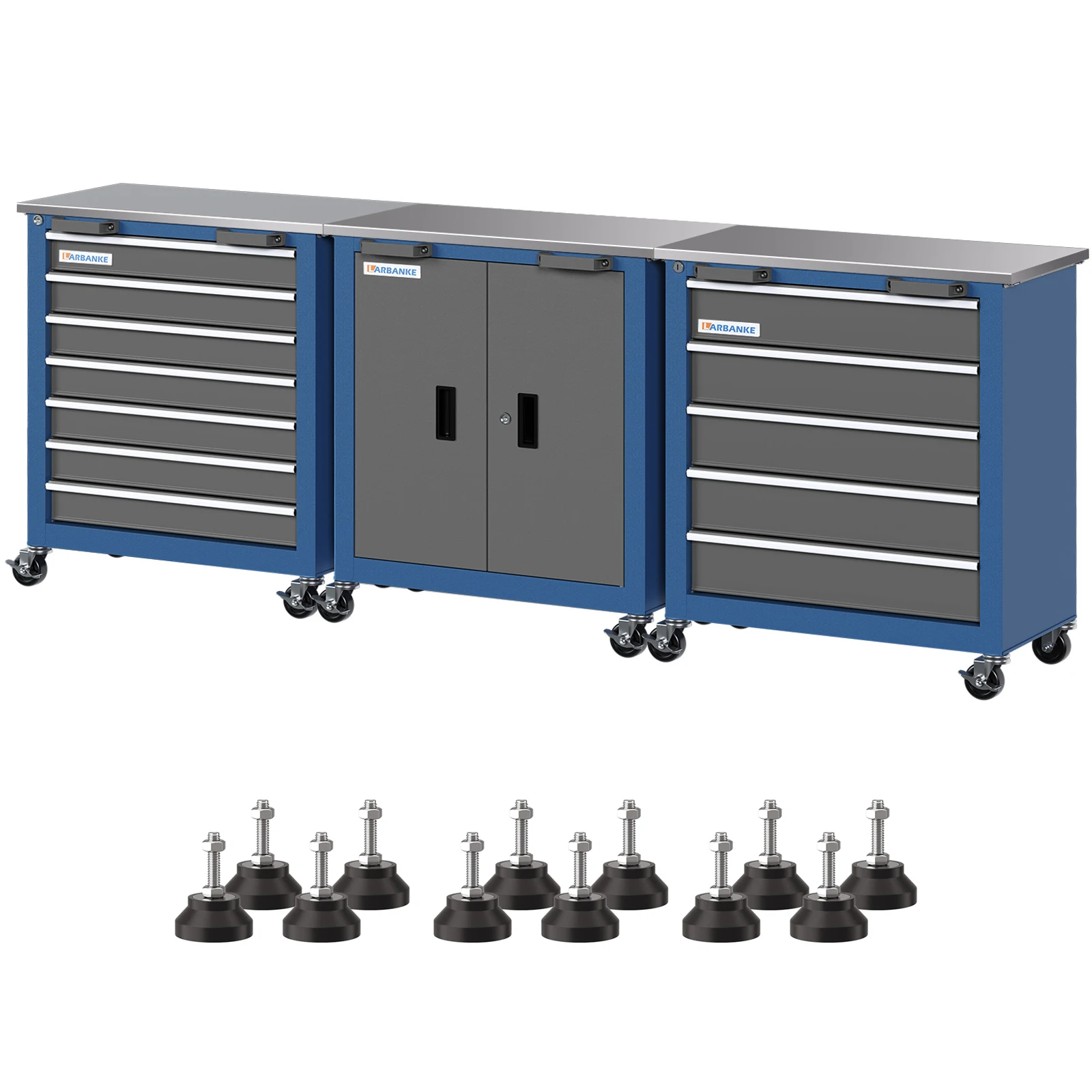 LARBANKE Combination Tool Cabinet,3 Different Types of Tool Cabinets:5-Drawer/7-Drawer/Double-Door Tool Cabinet