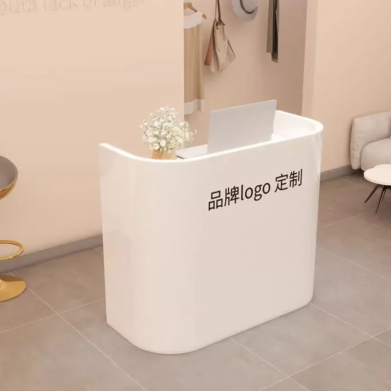 Information Small Reception Desk Nail Salon Clinic Modern Simple Reception Desk Front  Comptoir Magasin Garden Furniture Sets