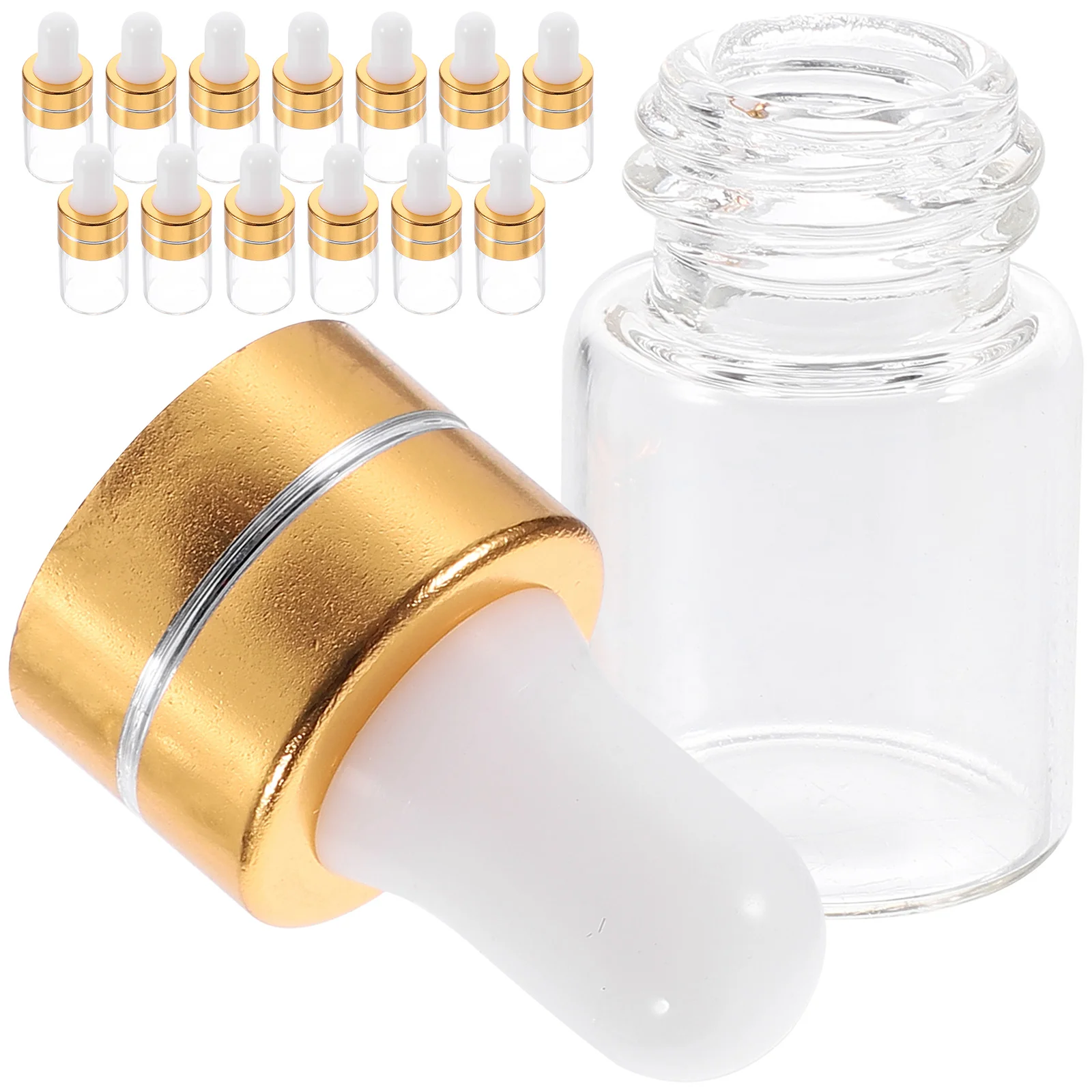 50 Pcs Travel Bottle Subpackaging Essential Oil Bottles Vial Dropper Small Glass Spray