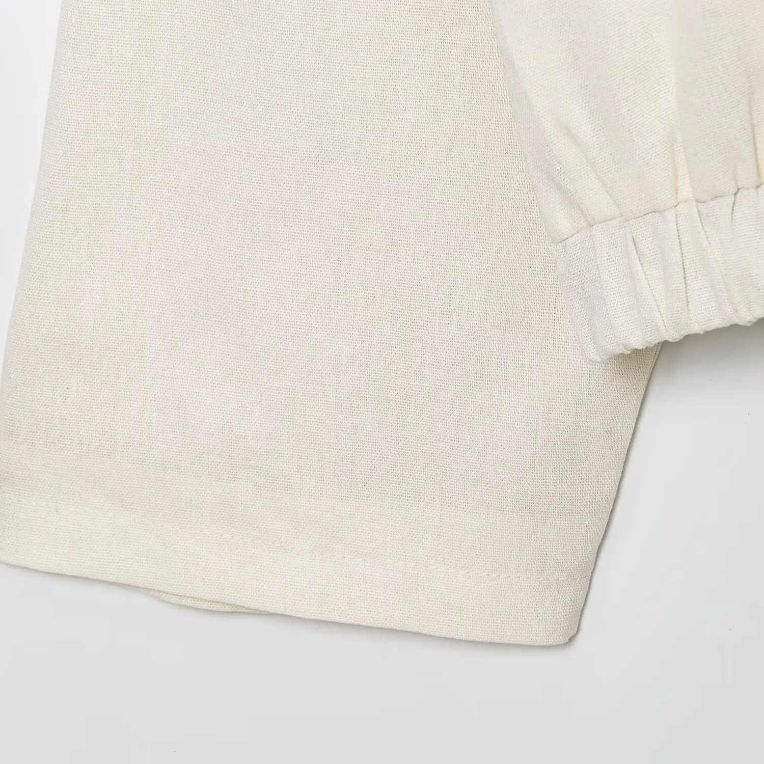 ZBZA Primavera delle nuove donne Faionable Linen Blend Roll up Sve Jaet Casual Loose Fit Lungo Sve Chiusura con cerniera Colore