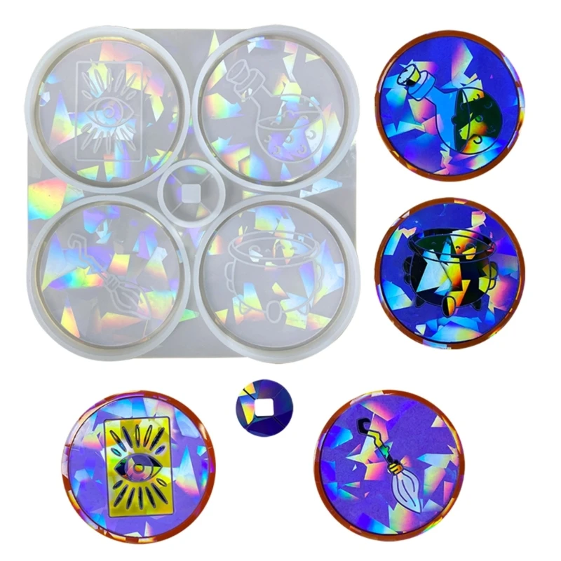 Round Resin Mould Table Cup Pad Placemat Potion Slicone Mold DIY Craft Artwork Home Decoration
